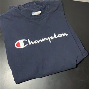 Blue L/G short sleeve Champion t-shirt